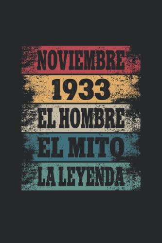 Noviembre 1933 - El Hombre - El Mito - La Leyenda: Regalos Originales para Hombre Papá Abuelo...