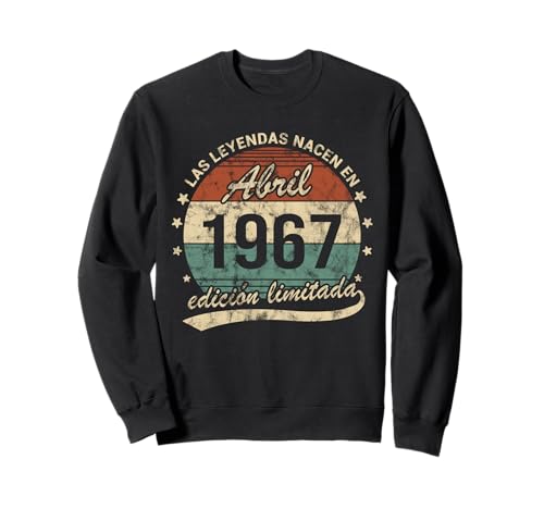 Leyendas Nacen Abril 1967 Cumpleaños Retro Sudadera
