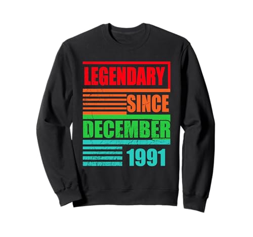 35 cumpleaños Legendario Desde diciembre de 1991 cumpleaños Sudadera