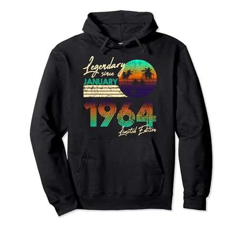Legendario de cumpleaños desde enero de 1964. Sudadera con Capucha