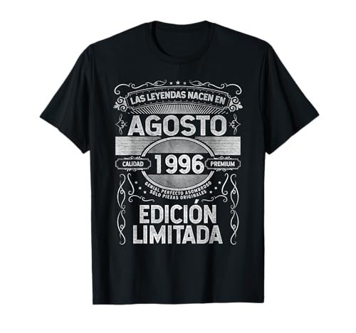 Las Leyendas nacen en Agosto de 1996 - 30 Años Cumpleaños Camiseta