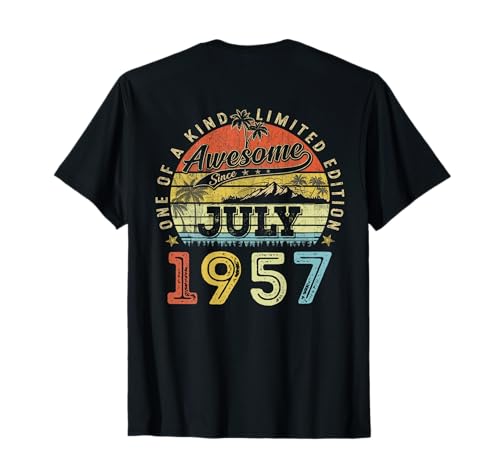 (EN LA Parte Posterior) 69 Edición Limitada 1957 69 de Julio de 1957 Cumpleaños Camiseta
