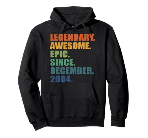 Diciembre 2004, 21 Aniversario 21 Cumpleaños Sudadera con Capucha