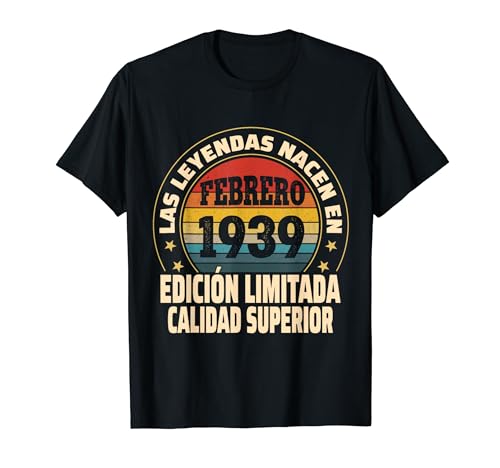 Edición Limitada Febrero 1939 - Cumpleaños 85 Años Camiseta