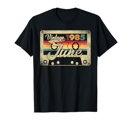 Vintage Junio 1985 Regalo de Cumpleaños - Hombres Mujeres - Retro Camiseta