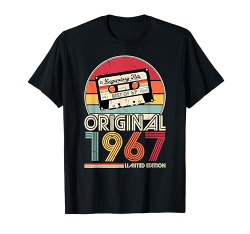 1967 vintage cumpleaños retro edición limitada hombres mujer regalo Camiseta