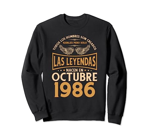 Cumpleaños Hombre Regalos Las Leyendas Octubre 1986 Sudadera