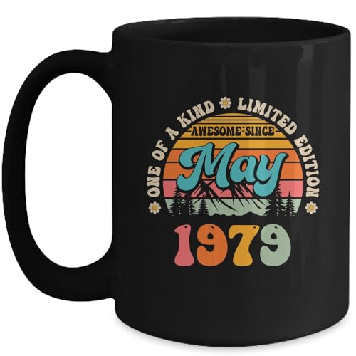 Taza De Té 46Th Years Old Awesome Since May 1979 46Th Birthday Taza Personalizada Premium Tazas...