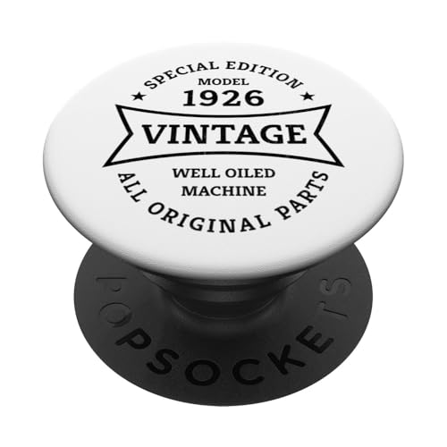 100.o cumpleaños Nacido en 1926 Diseño Vintage 100 años PopSockets PopGrip Adhesivo