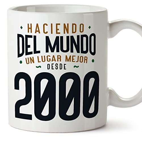 MUGFFINS Tazas 2000 Cumpleaños - En Español - Haciendo del Mundo un Lugar Mejor - 11 oz / 330 ml -...