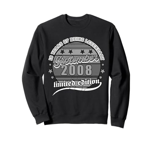 18 cumpleaños Septiembre 2008 Vendimia 18 años Legendary Sudadera