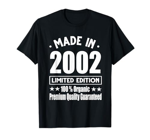 Edición Limitada 2002 Cumpleaños 2002 Nacido en 2002 Camiseta