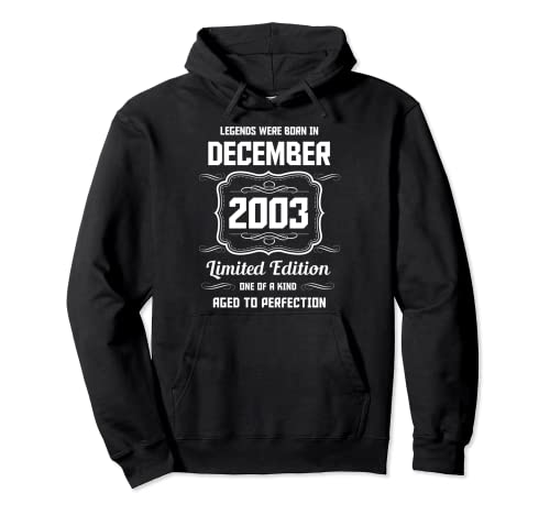 Feliz Cumpleaños Diciembre 2003 Sudadera con Capucha