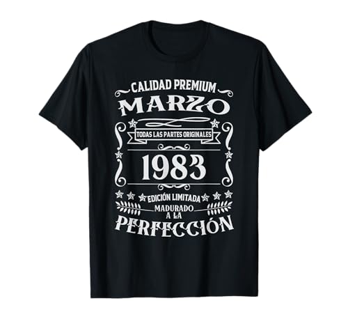 43 cumpleaños Nacido en Marzo de 1983 Vintage 43 años Camiseta
