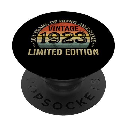 Vintage 1923 Edición Limitada 103º Cumpleaños 103 Años PopSockets PopGrip Adhesivo