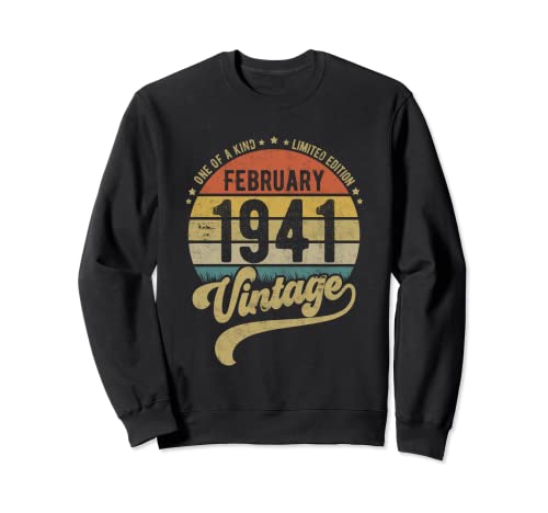 Reto 81 Cumpleaños, 81 años Nacido en febrero 1941 Sudadera