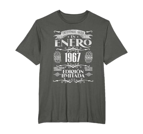 Las Leyendas nacen en Enero de 1967 - 57 Años Cumpleaños Camiseta