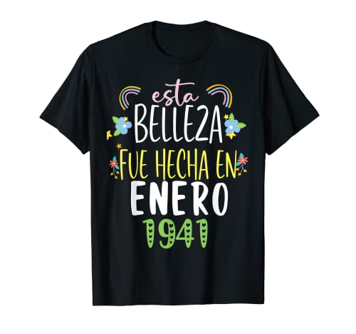 Hecha En enero 1941 Mujer Regalo 81 años Cumpleaños Camiseta