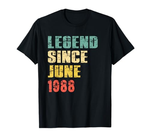 Leyenda desde junio de 1988 Cumpleaños Camiseta