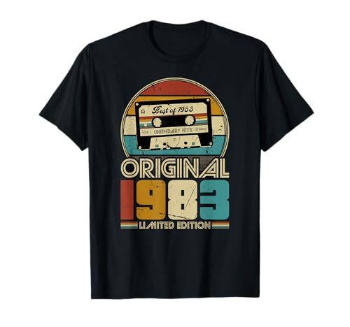 1983 Vintage Cumpleaños Retro Edición Limitada Hombres Mujer Regalo Camiseta
