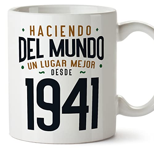 MUGFFINS Tazas 1941 Cumpleaños - En Español - Haciendo del Mundo un Lugar Mejor - 11 oz / 330 ml -...