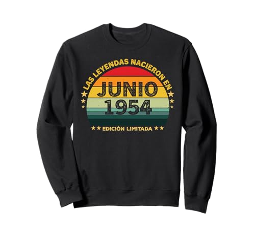 71 Años Cumpleaños Vintage Nacido En Junio 1954 Sudadera