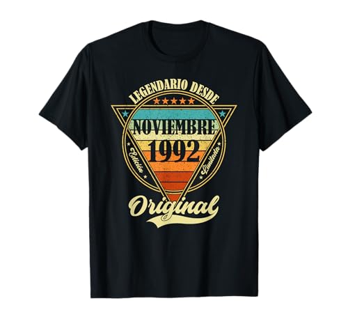 33 cumpleaños Nacido en Noviembre de 1992 Vintage 33 años Camiseta