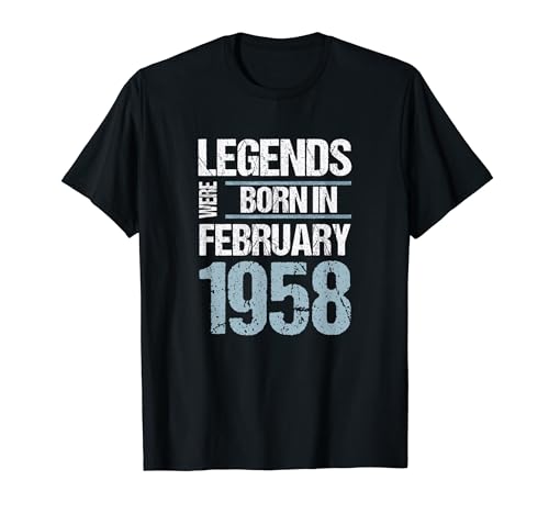 Las leyendas nacieron en febrero de 1958 Cumpleaños Camiseta