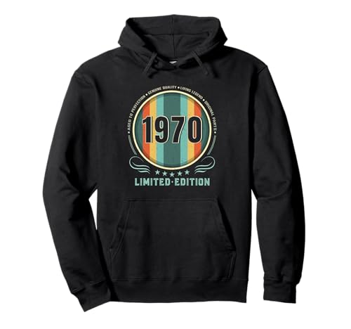 Camiseta vintage de 1970 para mujer, edición limitada, cumpleaños de 1970 Sudadera con Capucha