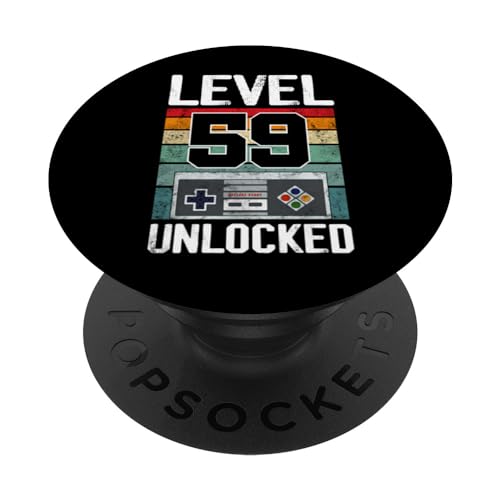 Nivel 59 Desbloqueado 59 Jugadores de un año Juegos de cumpleaños número 59 PopSockets PopGrip...