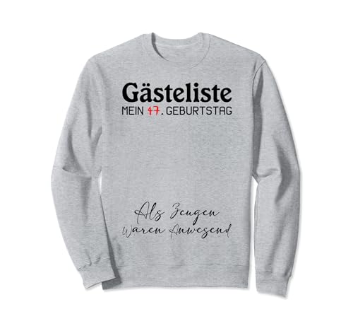 Gästeliste Mein 47. Geburtstag Libro de visitas Firma Sudadera