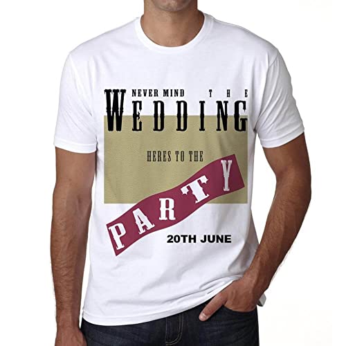 Camiseta para Hombre 20 De Junio Fiesta De Bodas – 20th June Wedding Party – Regalo Diseño...