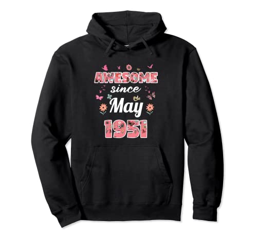 Impresionante desde mayo de 1951 flores 1951 cumpleaños de mayo Sudadera con Capucha