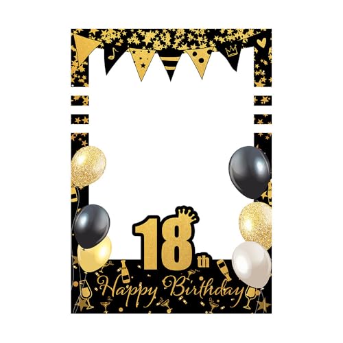Set de 35 Piezas para Photocall de 18 Cumpleaños, Decoración Creativa con Marco de Fotos y...