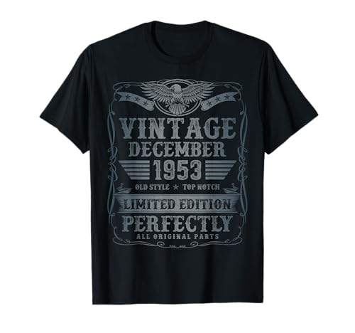 Camiseta de cumpleaños de edición Limitada de diciembre de 1953 Camiseta