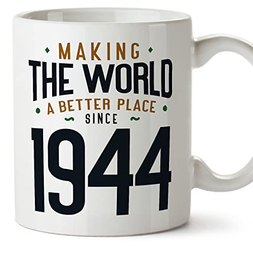 MUGFFINS Tazas 1944 Cumpleaños - En Inglés - Making the World a Better Place - 11 oz / 330 ml -...