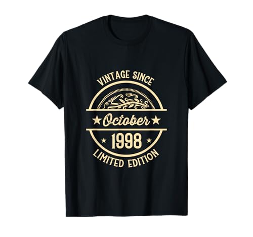 Vintage de cumpleaños desde octubre de 1998 Camiseta