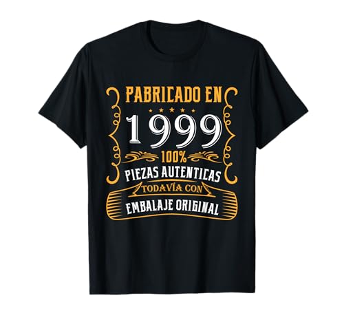 Fabricado 1999 Años Cumpleaños Hombre Mujer Nacen En 1999 Camiseta