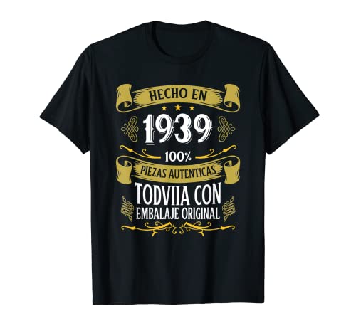 84 Años Cumpleaños Regalo Hombre Hecho En 1939 Hecho En 1939 Camiseta