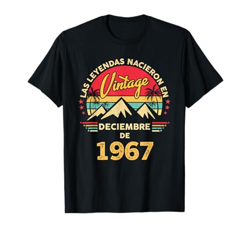 58 Años Cumpleaños Vintage Nacido En Diciembre 1967 Camiseta