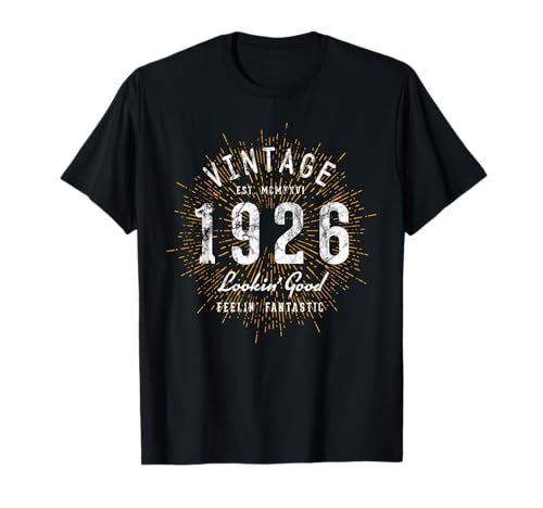 Retro Cumpleaños 1926 Vintage Camiseta