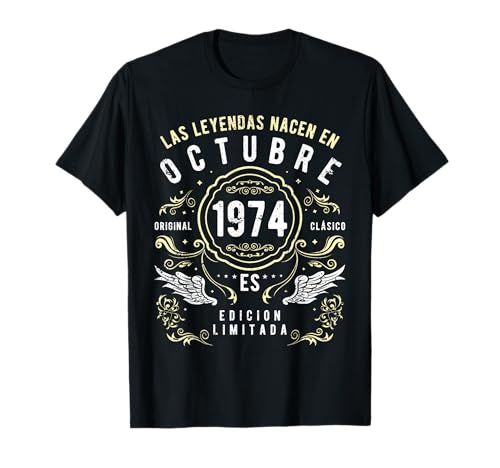 Las Leyendas Nacen En Octubre 1974 Camiseta