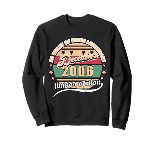 20 cumpleaños diciembre 2006 Vendimia 20 Años Legendary Sudadera