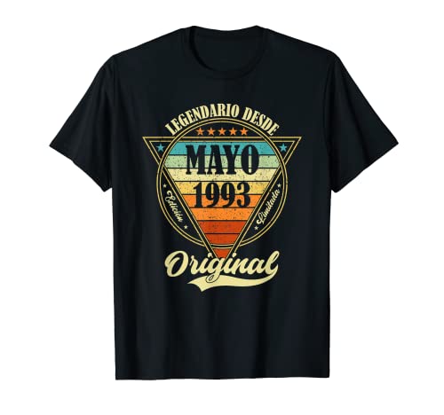 30 cumpleaños Nacido en Mayo de 1993 Vintage 30 años Camiseta