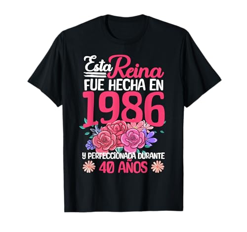 40 Años Regalo de Cumpleaños Mujer Hecha En 1986 40 Años Camiseta