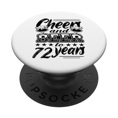 72 Cumpleaños 72 Cumpleaños Marido 72 Cumpleaños Papá PopSockets PopGrip Adhesivo