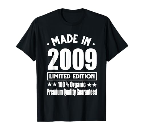 Edición Limitada 2009 Cumpleaños 2009 Nacido en 2009 Camiseta