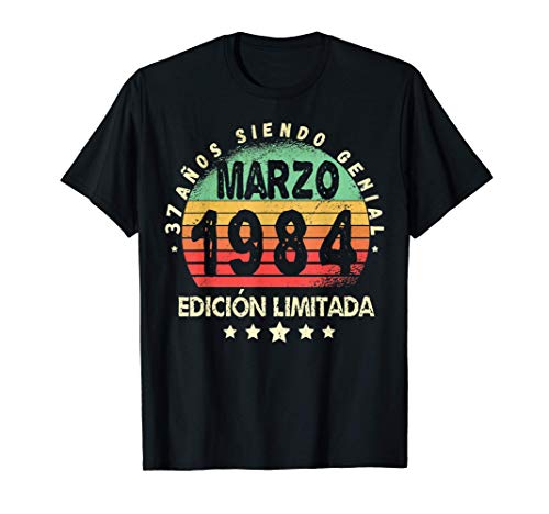 Nacido En Marzo 1984 37 Años Cumpleaños 37 Años Regalo Camiseta