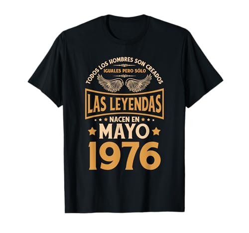 Cumpleaños Hombre Regalos Las Leyendas Mayo 1976 Camiseta