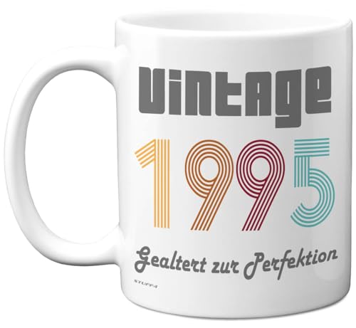 Taza de cerámica de 31 cumpleaños con texto 'Vintage 1995 Envejecido a la perfección', taza de...